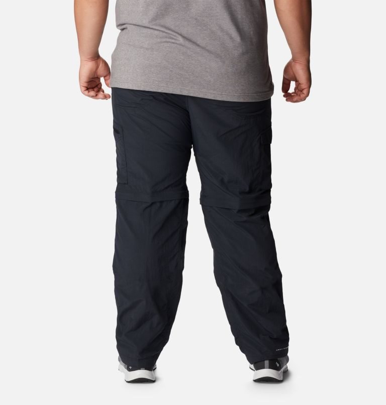 Men's Columbia Silver Ridge Convertible Pants Black | Plus Size CA-I68L3